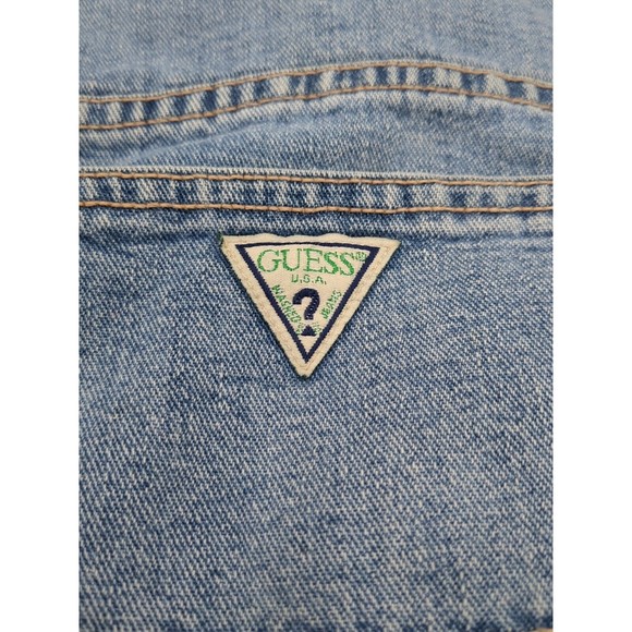 Vintage 90s Guess Jeans Shorts Made in USA Women size 32 High Waisted Mom 1990s - Picture 3 of 11